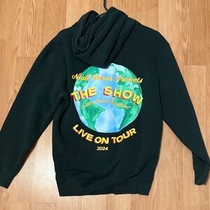 Niall Horan 'The Show' Tour Hoodie - Dark Green with Globe Print Size Medium